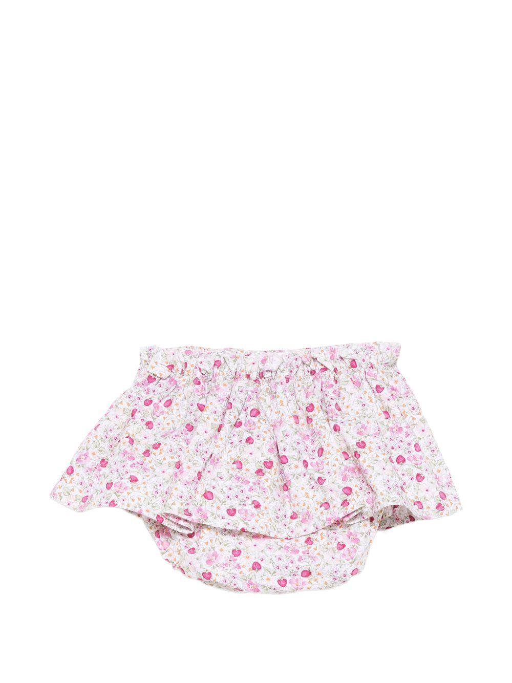 Culotte per neonata Mariella Ferrari rosa con stampa a fiori all - over - Rubino Kids