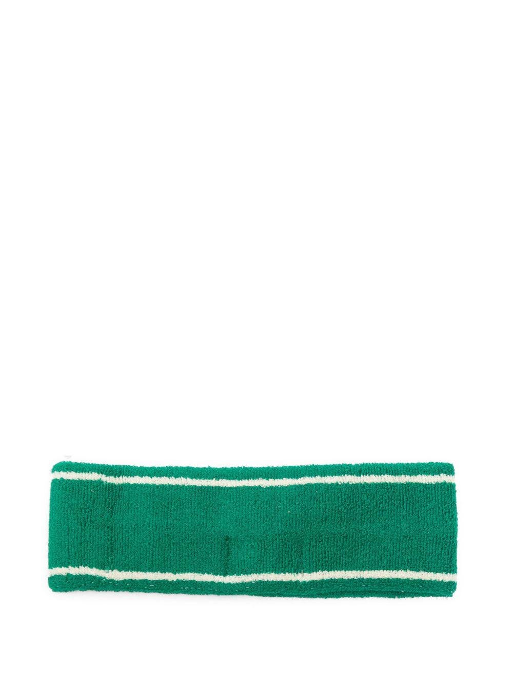 Fascia in spugna per bambini Bobo Choses verde con motivo a righe - Rubino Kids