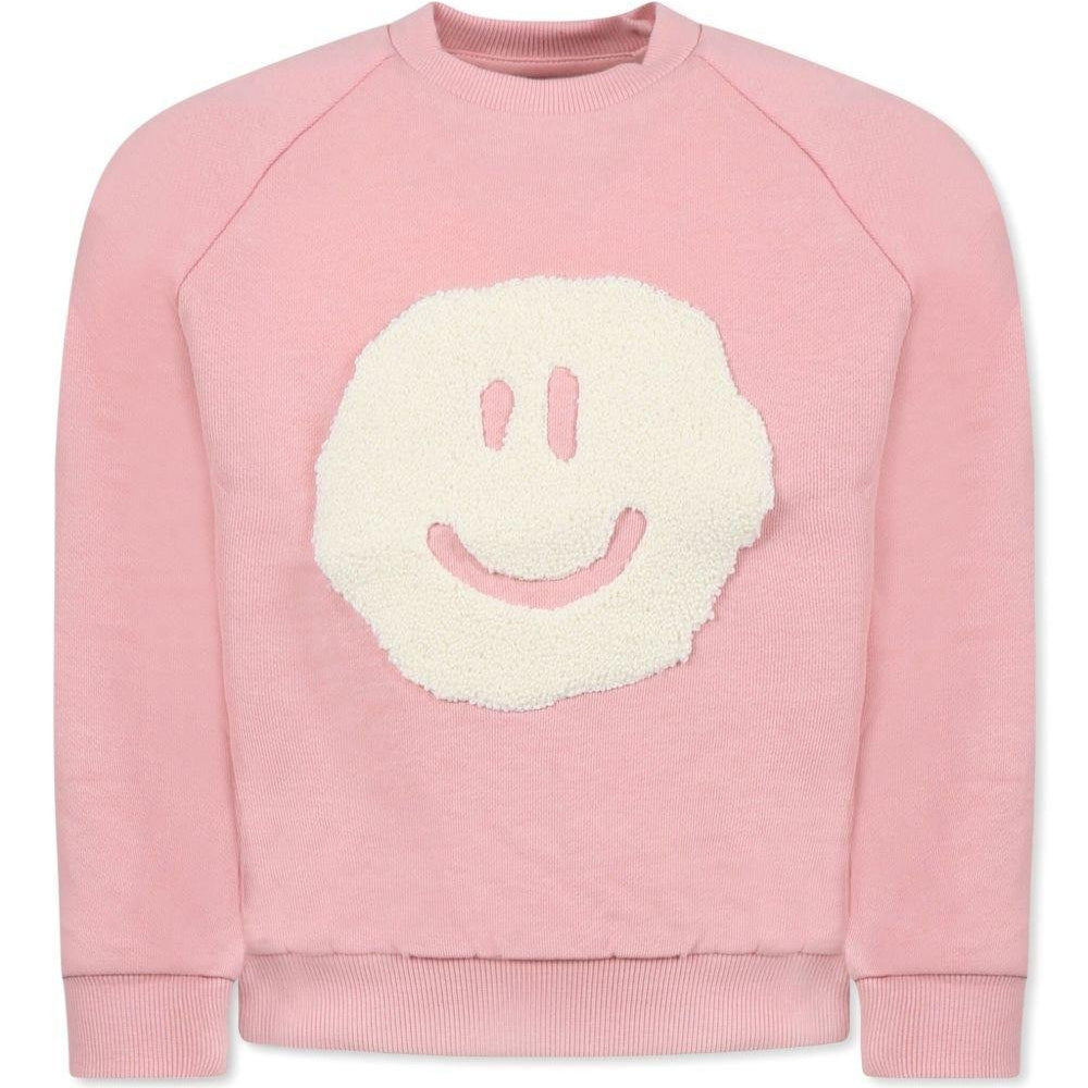 Felpa con stampa per neonata Molo rosa con girocollo - Rubino Kids