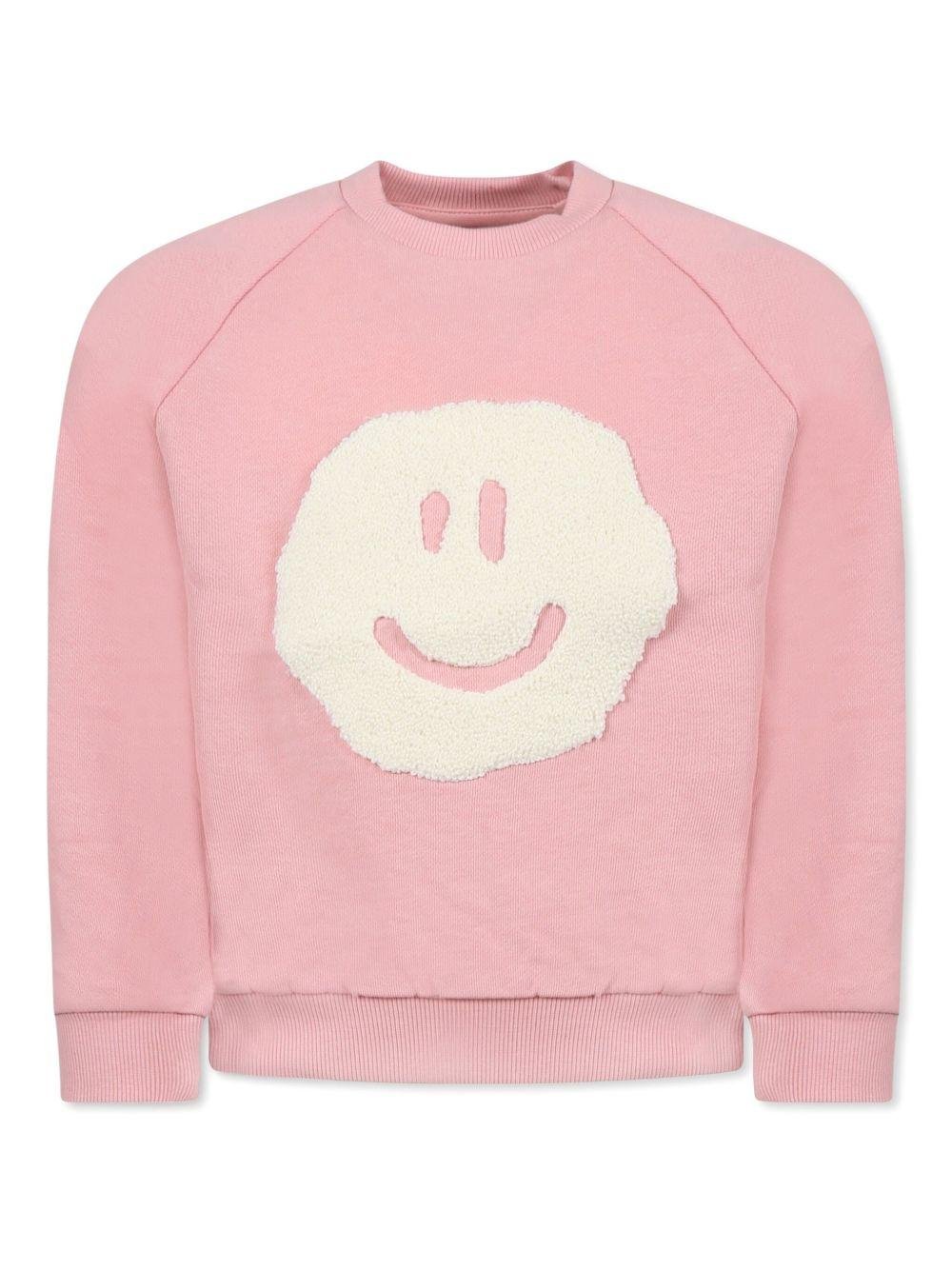 Felpa con stampa per neonata Molo rosa con girocollo - Rubino Kids