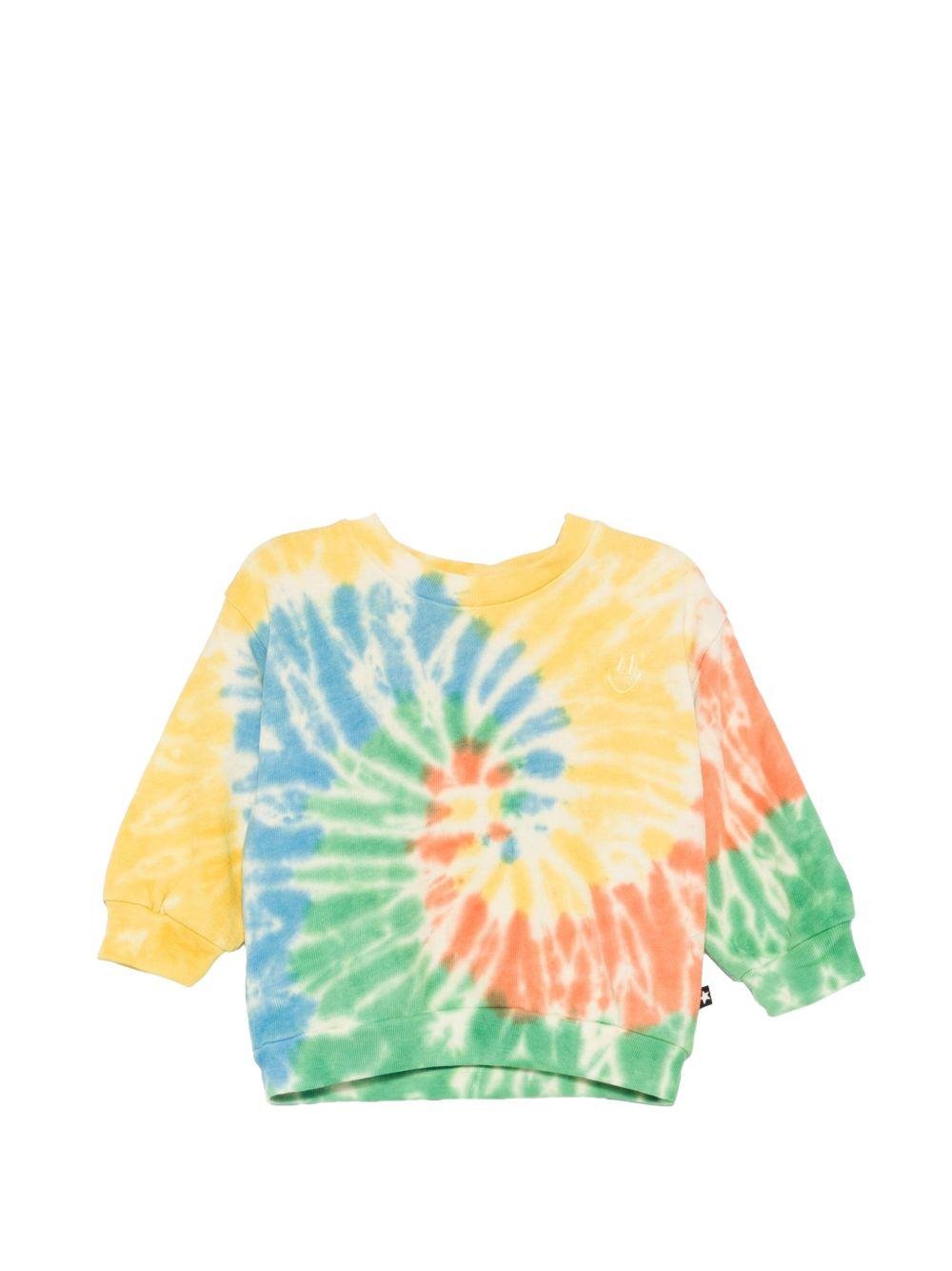 Felpa Dear per neonato Molo multicolore con fantasia tie - dye - Rubino Kids