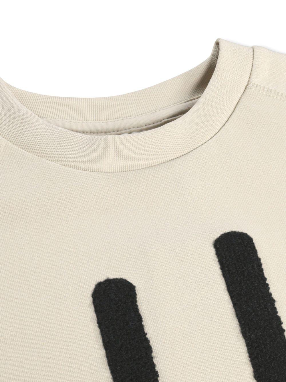 Felpa Mike per bambino Molo beige con stampa smile - Rubino Kids