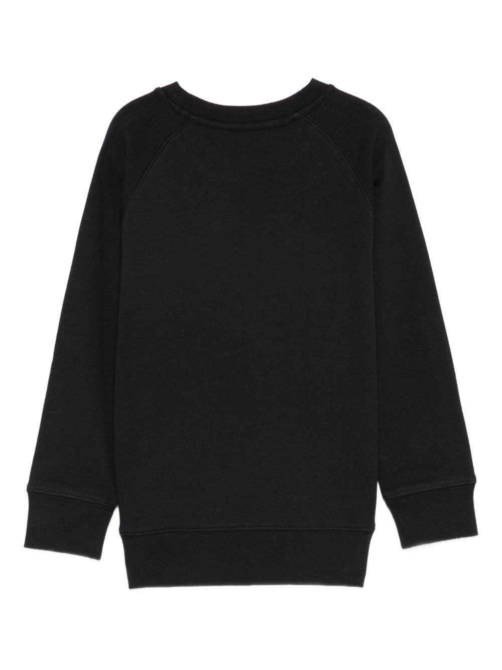 Felpa Mike per bambino Molo nera con stampa smile sul davanti - Rubino Kids