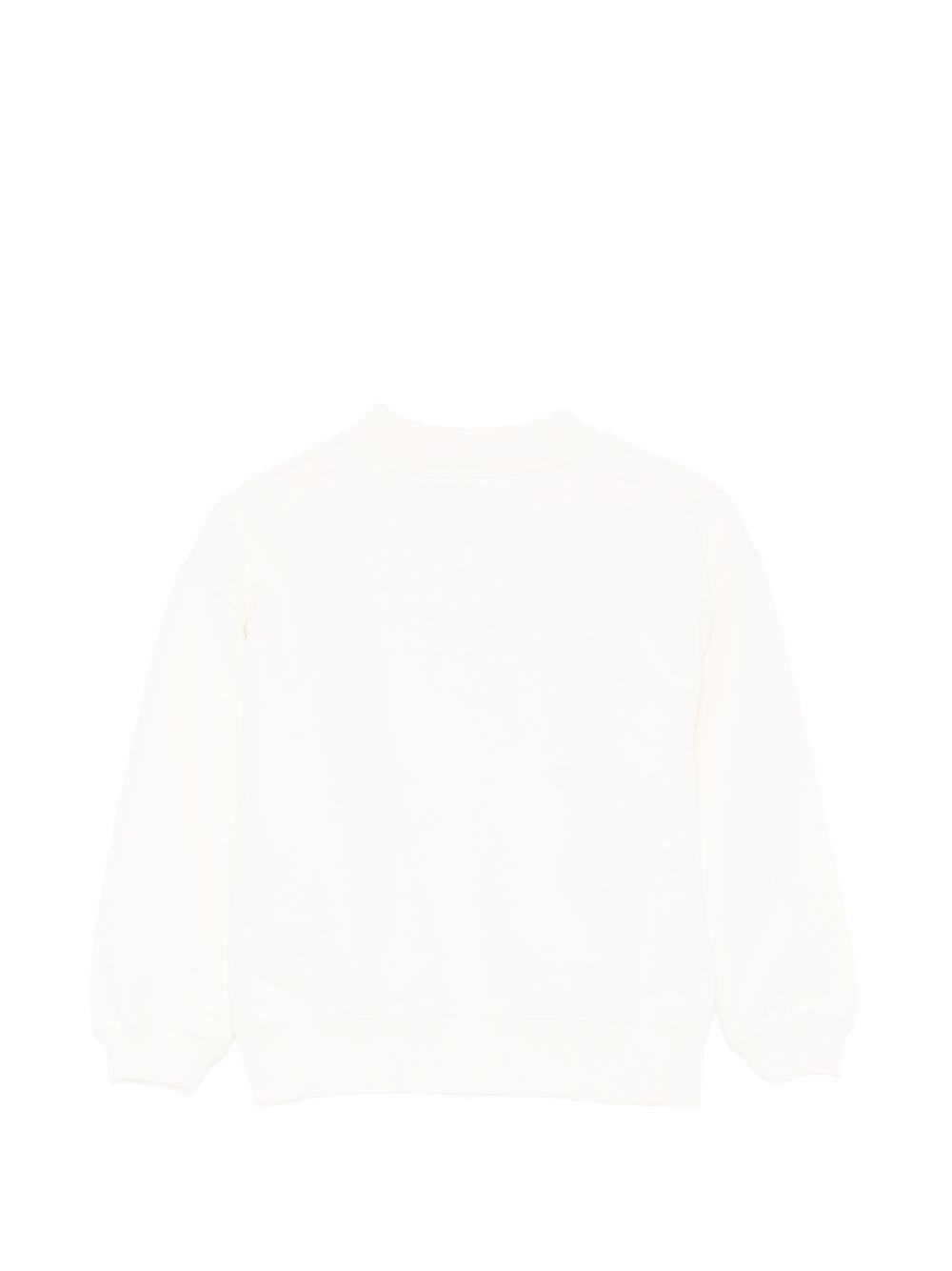 Felpa per bambina Bonpoint bianco sporco con stampa grafica - Rubino Kids