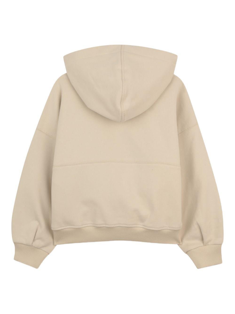 Felpa per bambina Chloé Kids beige con cappuccio - Rubino Kids