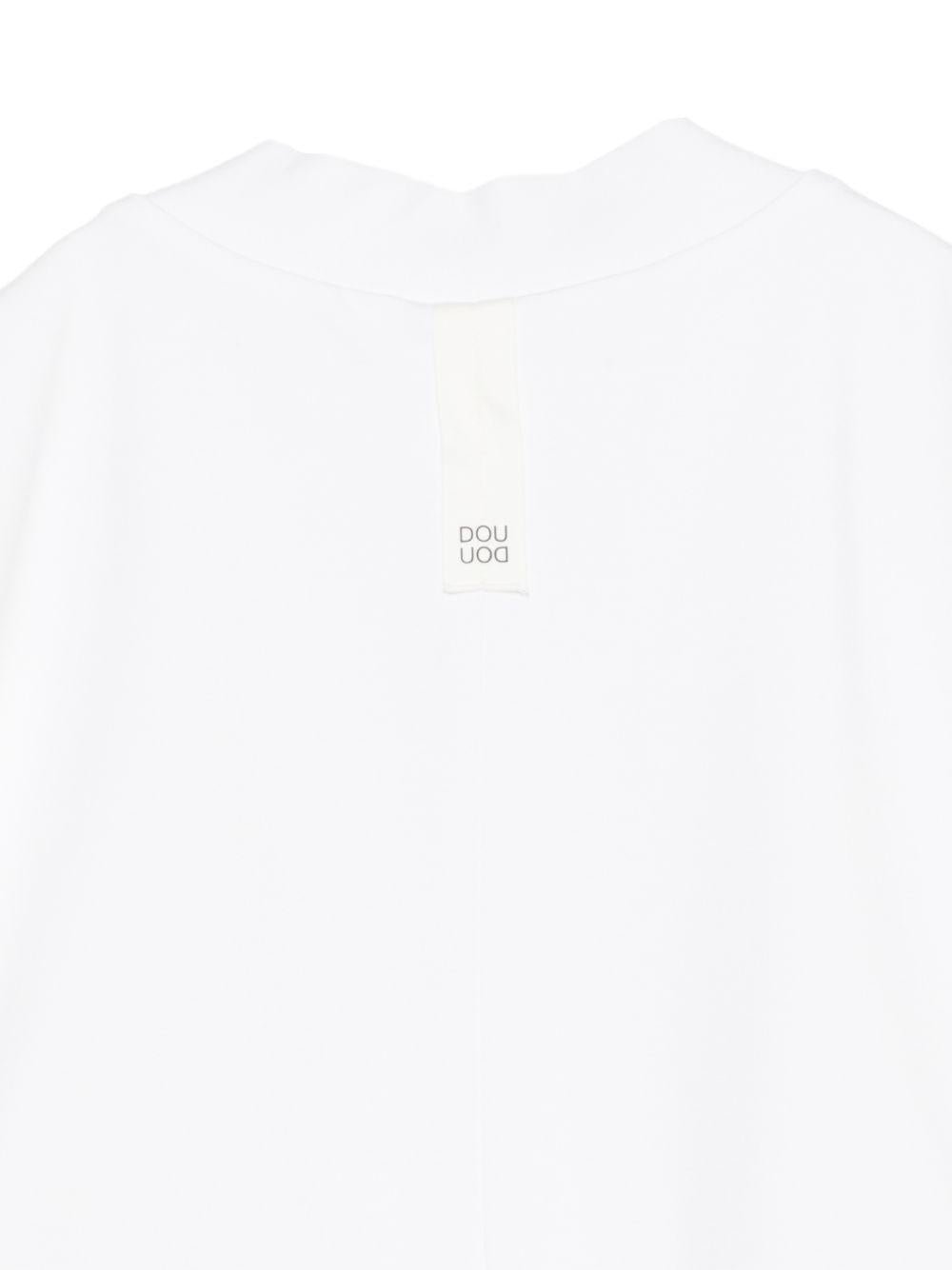 Felpa per bambina Douuod Kids bianca con scollo a V - Rubino Kids