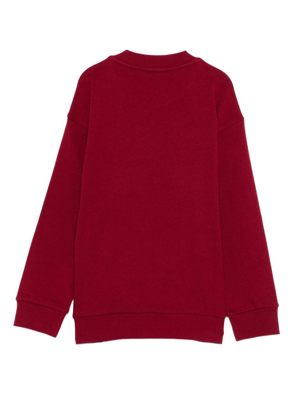 Felpa per bambina Fendi Kids rosso con stampa scoiattolo - Rubino Kids