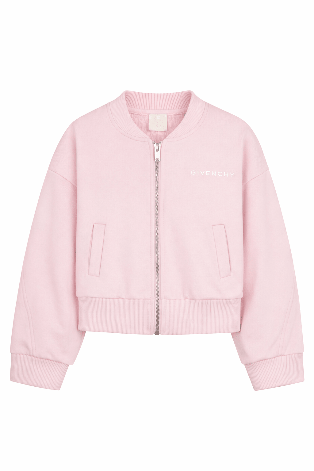 Felpa per bambina Givenchy Kids rosa con chiusura con cerniera - Rubino Kids