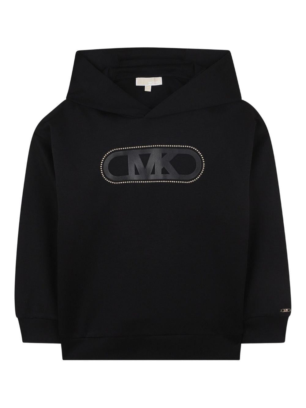 Felpa per bambina Michael Kors Kids nero con strass - Rubino Kids