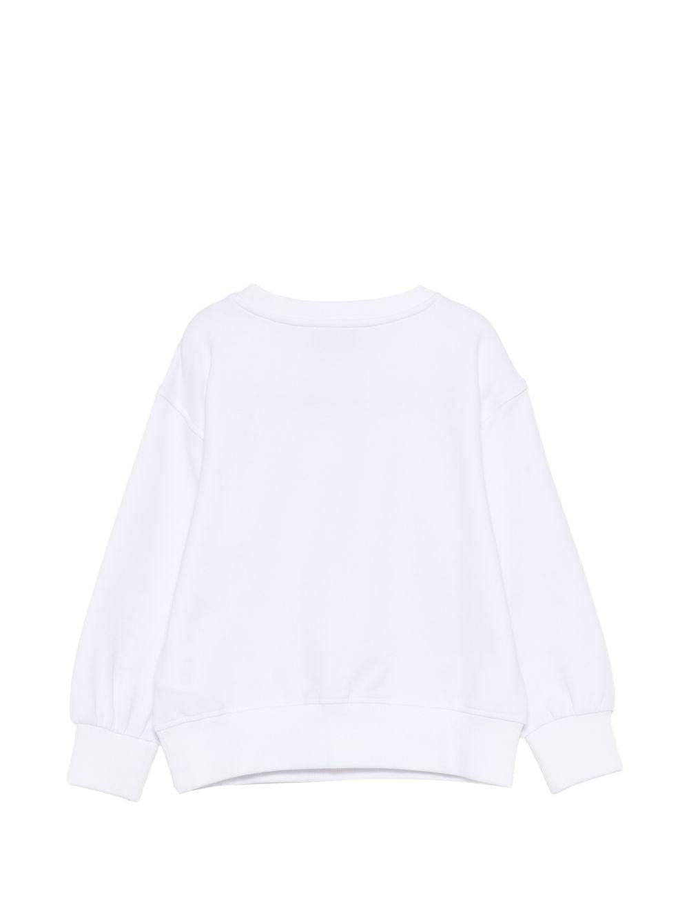 Felpa per bambina Moschino Kids bianca con grafica ciliegia - Rubino Kids