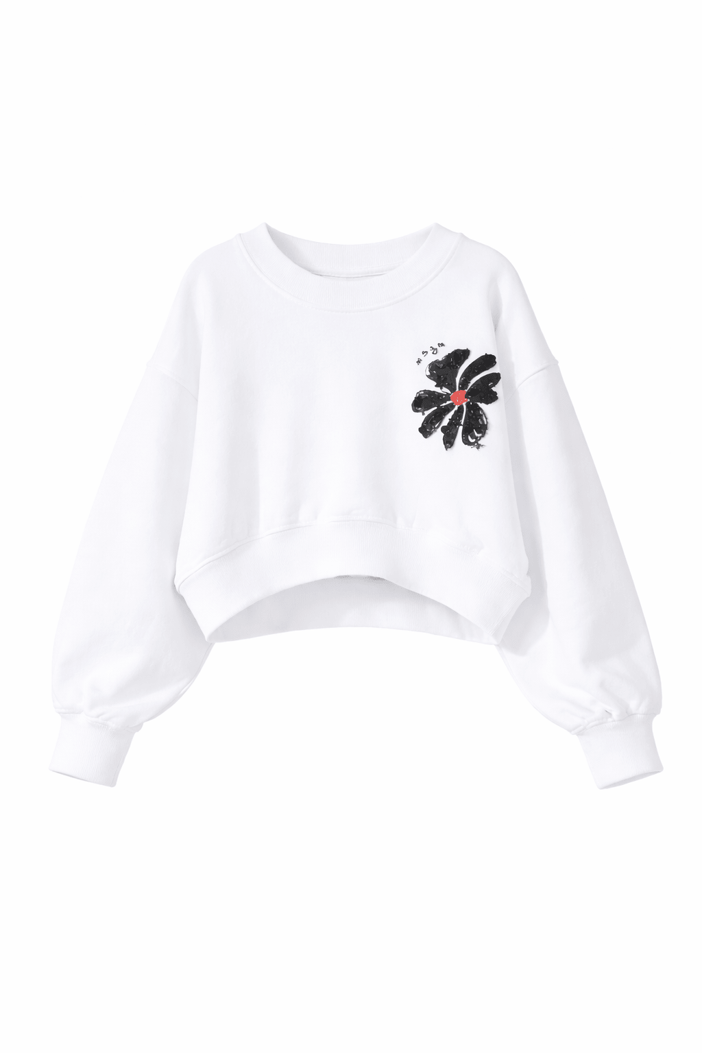 Felpa per bambina MSGM Kids bianca con applicazione logo - Rubino Kids