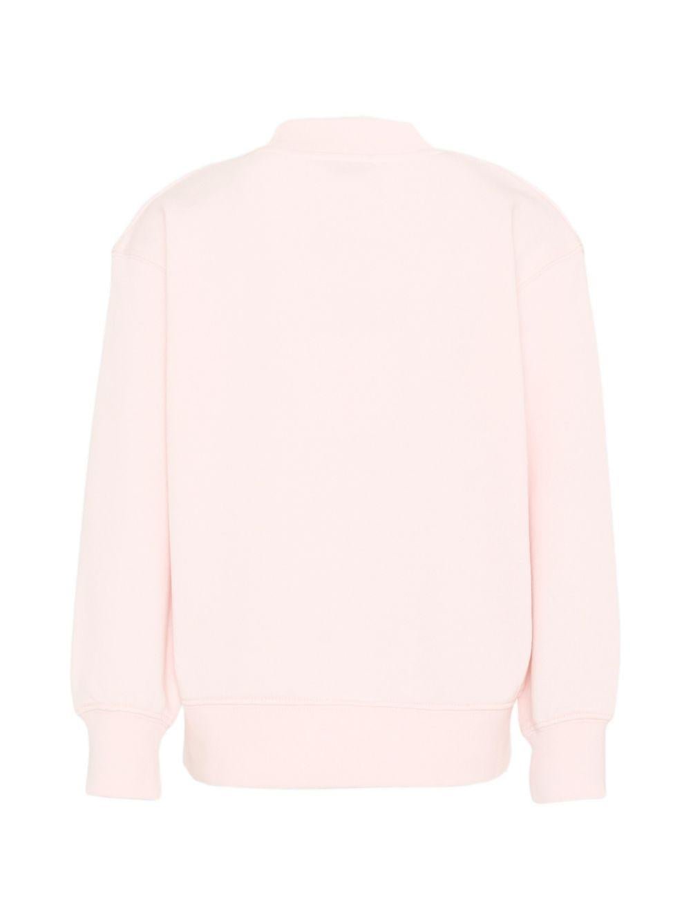 Felpa per bambina Palm Angels Kids rosa con logo sul davanti - Rubino Kids