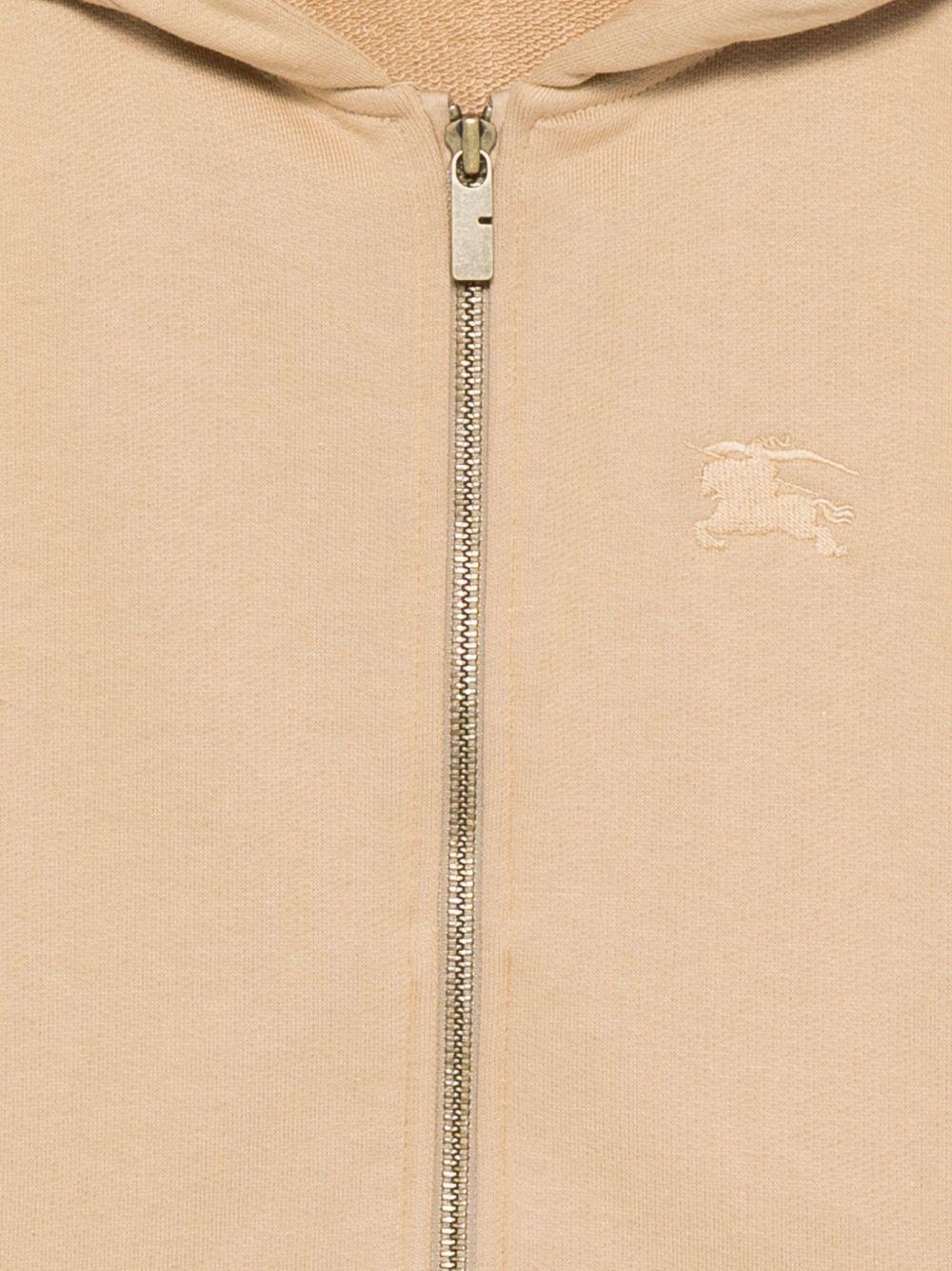 Felpa per bambini Burberry Kids beige con scollo con cappuccio - Rubino Kids