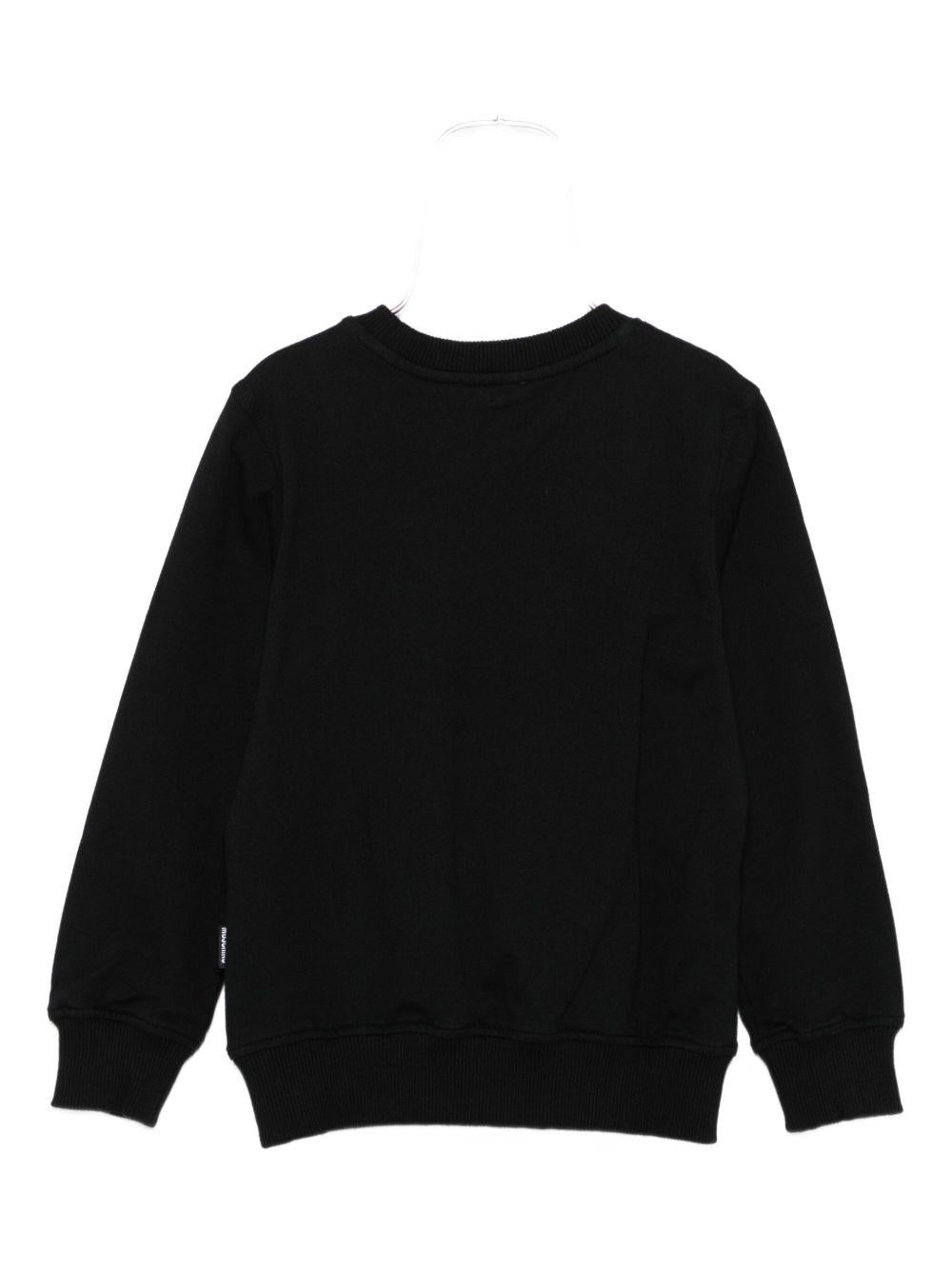 Felpa per bambini Moschino Kids nero con logo Teddy Bear - Rubino Kids