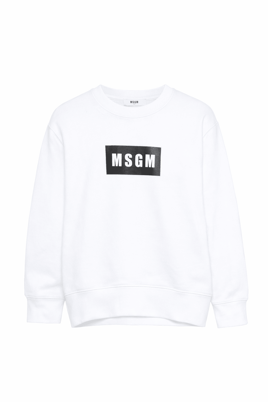 Felpa per bambini MSGM Kids bianca con dettaglio logo - Rubino Kids