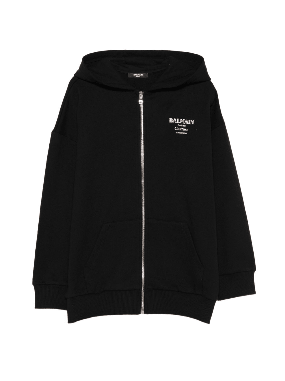 Felpa per bambino Balmain Kids nera con chiusura con zip - Rubino Kids