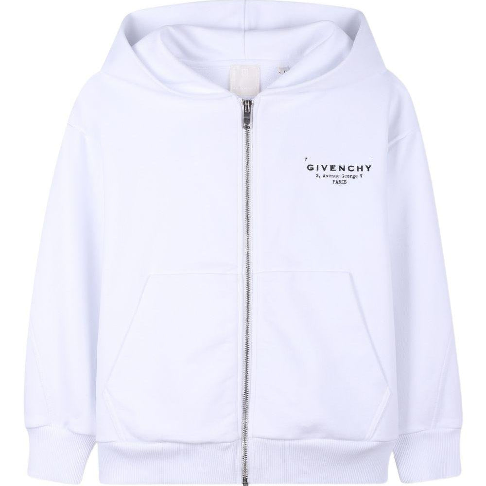 Felpa per bambino Givenchy Kids bianca con logo sul davanti - Rubino Kids
