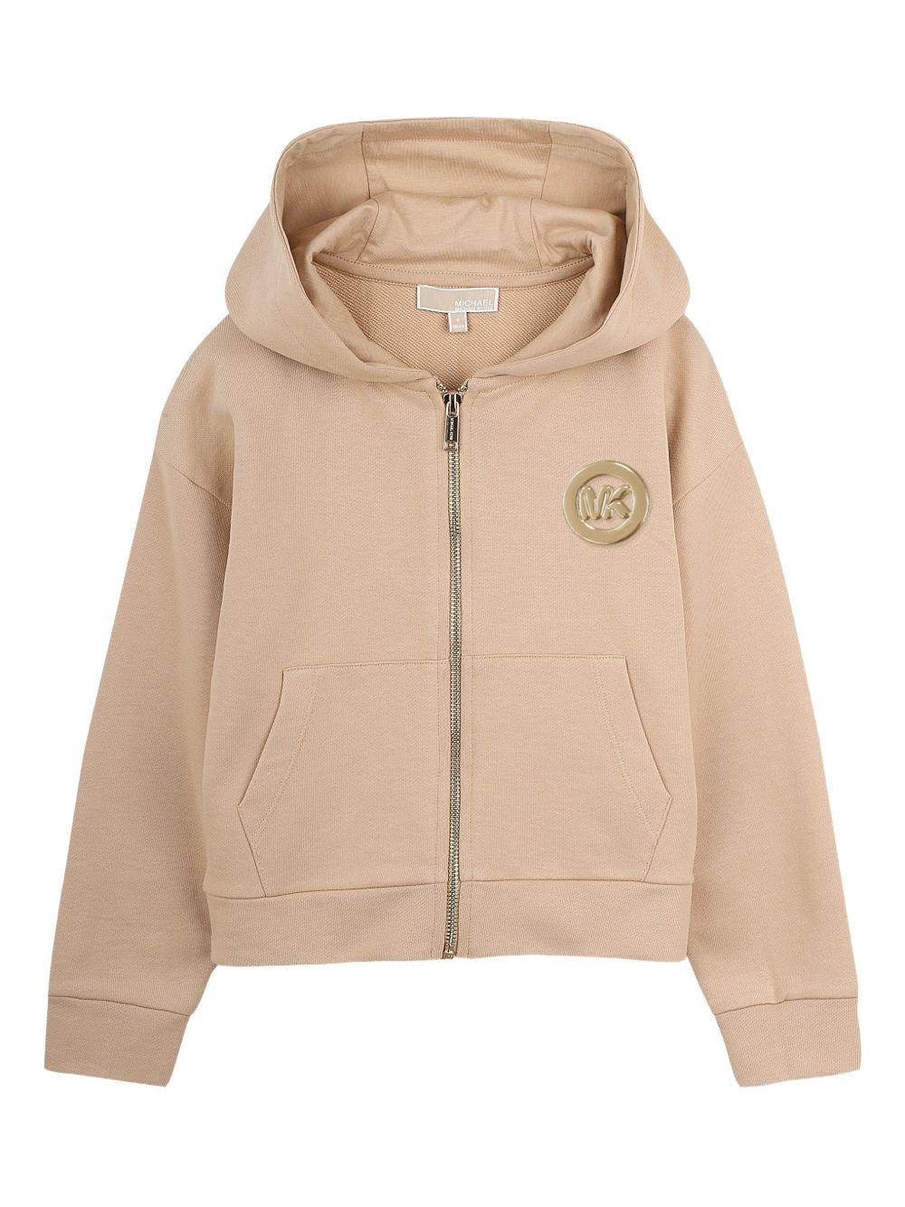 Felpa per bambino Michael Kors Kids beige con cappuccio - Rubino Kids