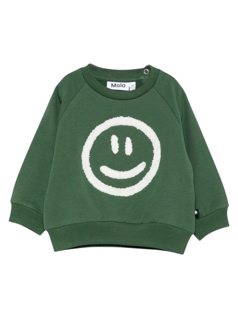 Felpa per bambino Molo blu con stampa faccina - Rubino Kids