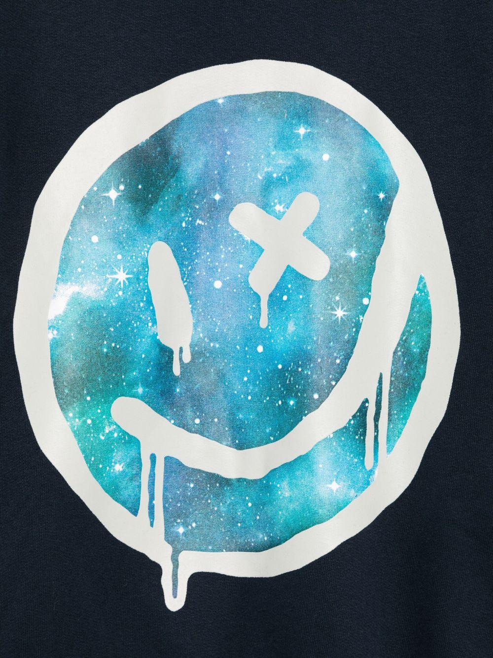 Felpa per bambino Molo blu con stampa faccina - Rubino Kids