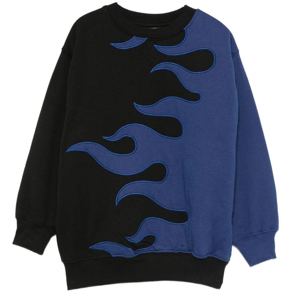 Felpa per bambino Molo multicolore con stampa fiamme - Rubino Kids