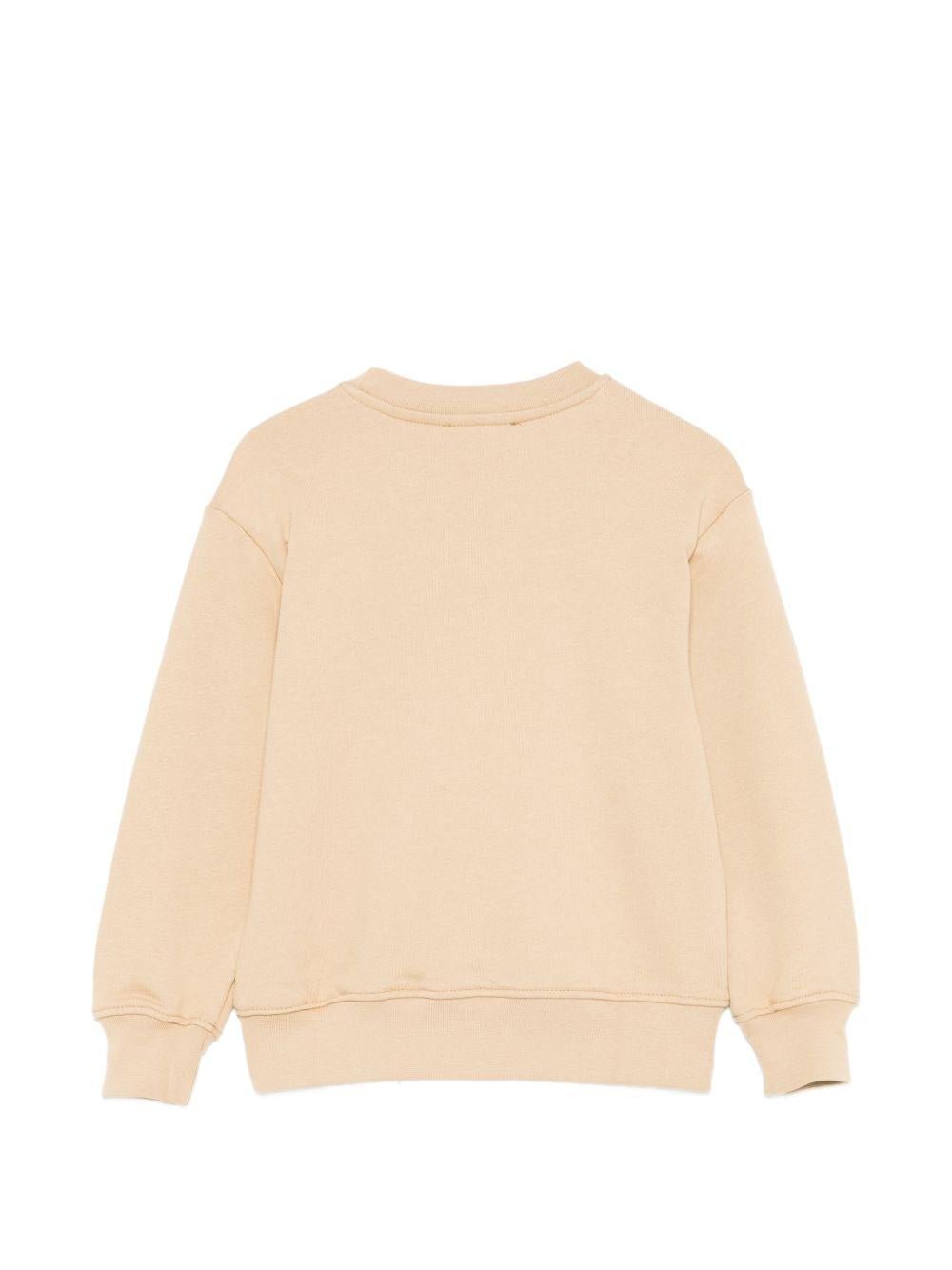 Felpa per bambino MSGM Kids beige con logo sul davanti - Rubino Kids
