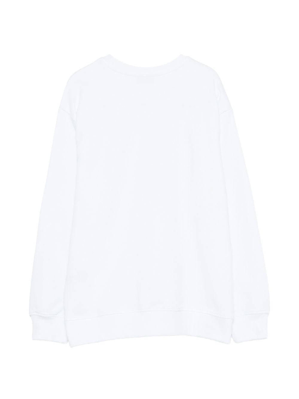 Felpa per bambino MSGM Kids bianca con stampa logo - Rubino Kids