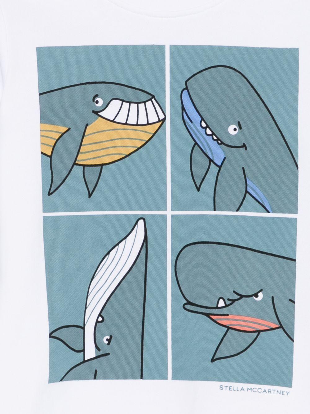 Felpa per bambino Stalla McCartney Kids bianca con stampa grafica - Rubino Kids