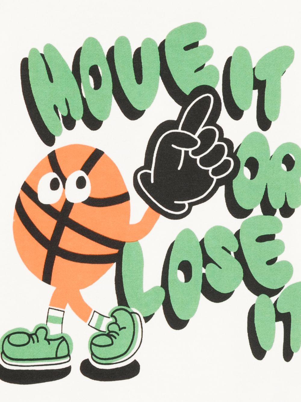 Felpa per bambino Stella McCartney Kids beige con stampa grafica all - over - Rubino Kids