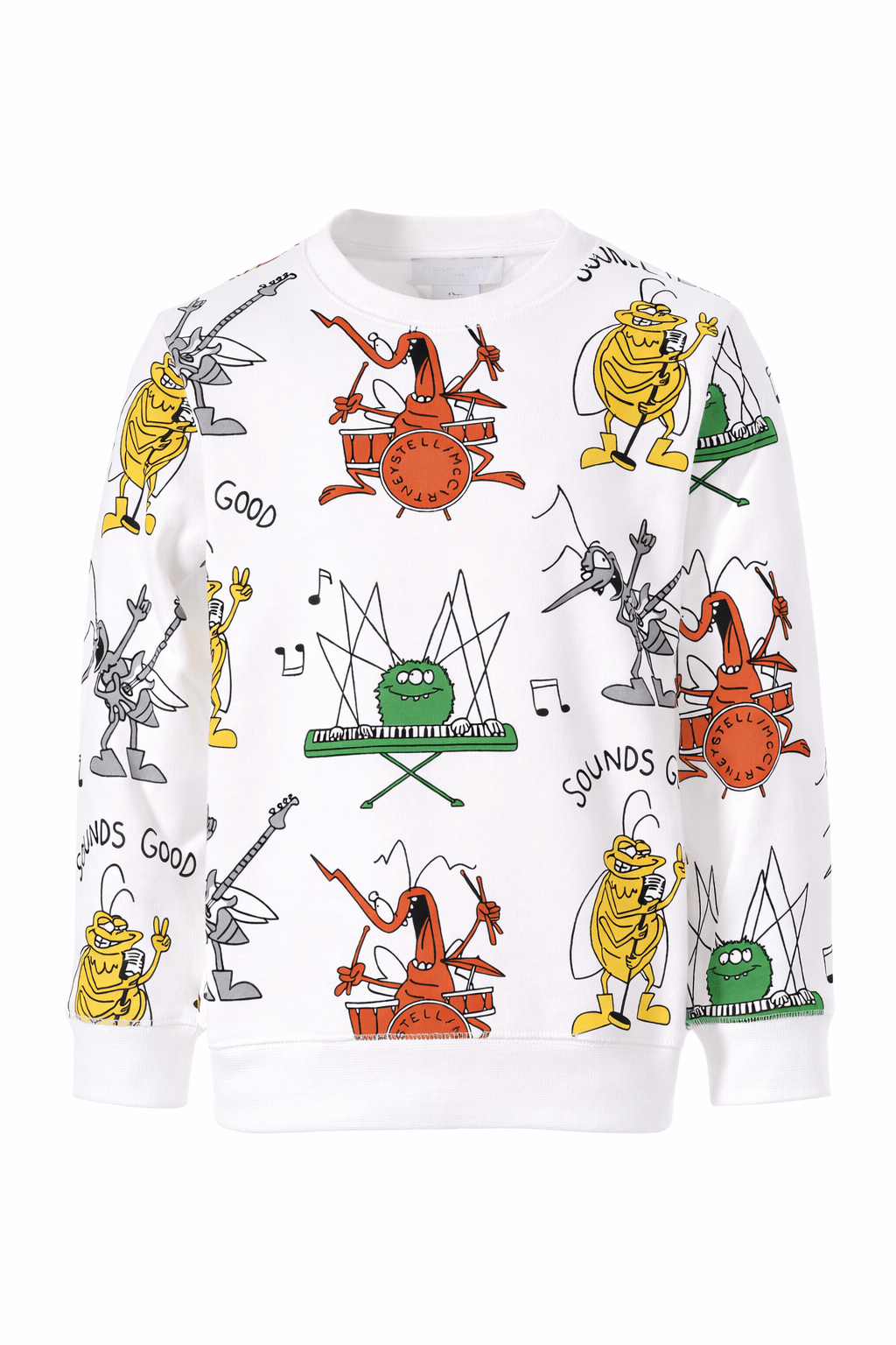 Felpa per bambino Stella McCartney Kids bianca con stampa grafica - Rubino Kids