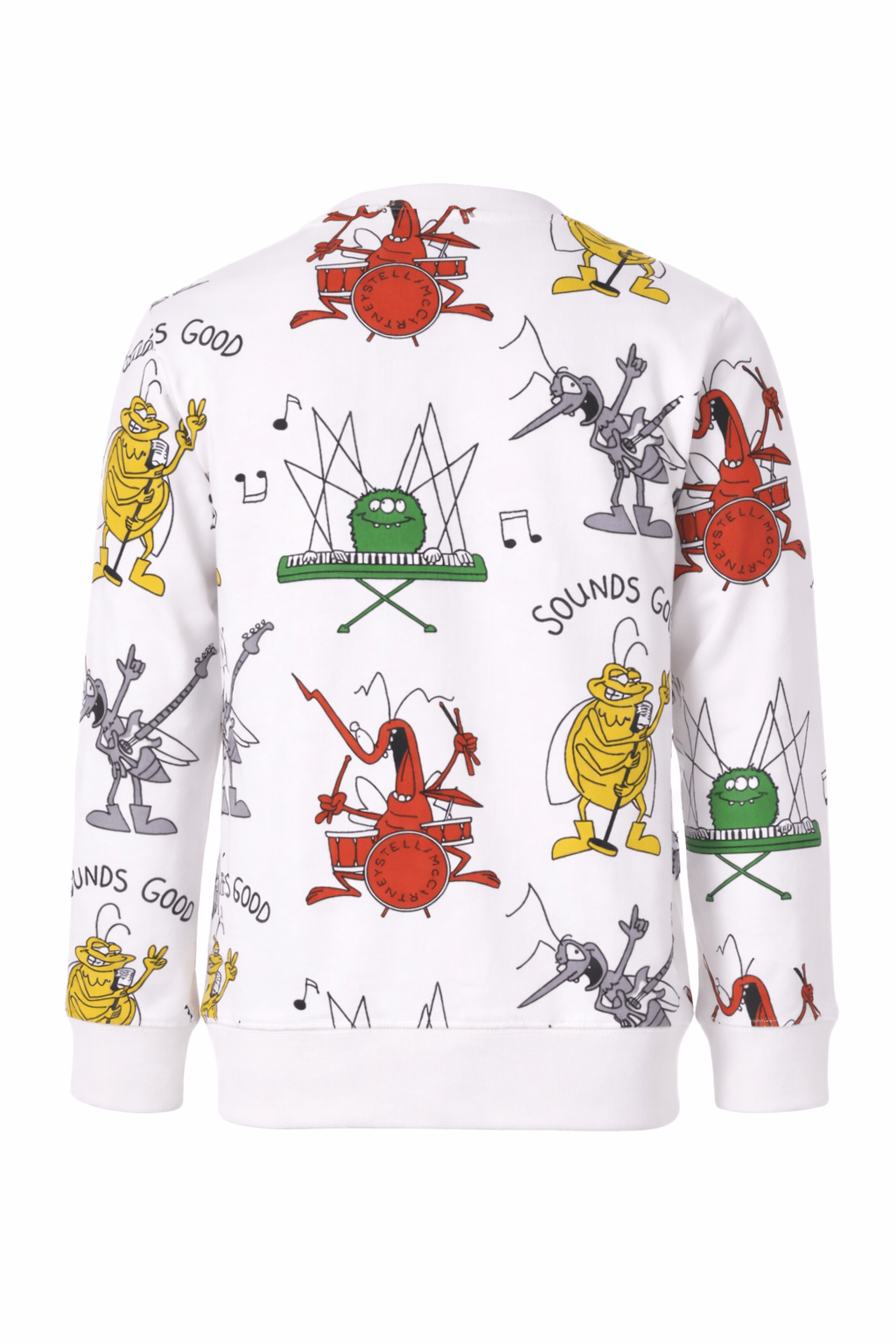 Felpa per bambino Stella McCartney Kids bianca con stampa grafica - Rubino Kids