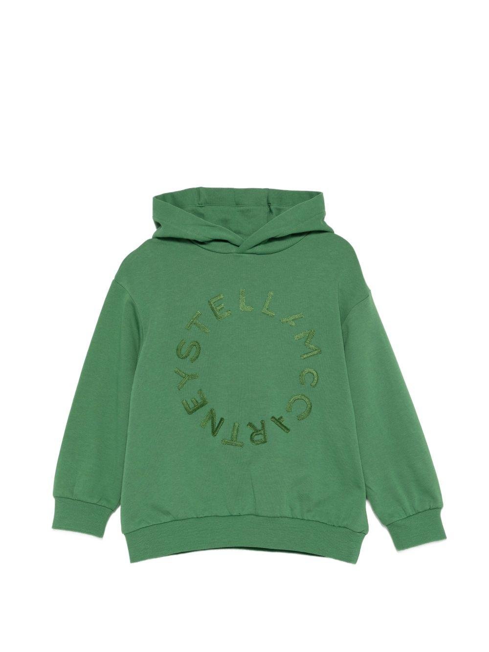 Felpa per bambino Stella McCartney Kids verde con cappuccio - Rubino Kids