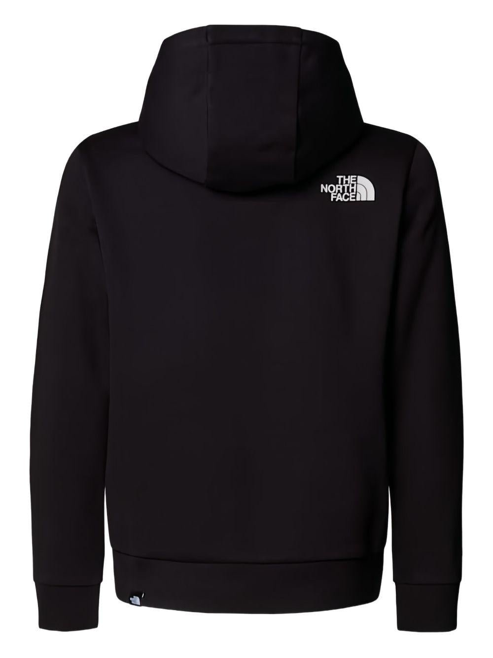 Felpa per bambino The North Face Kids nera con logo sul davanti - Rubino Kids