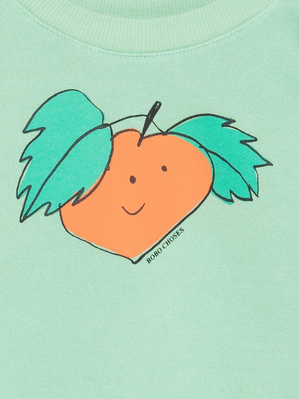 Felpa per neonati Bobo Choses verde con stampa grafica - Rubino Kids