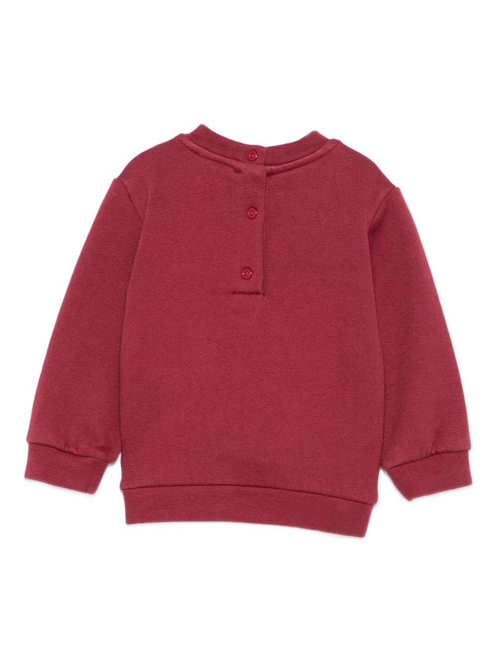 Felpa per neonati Etro Kids rossa con ricamo Pegaso e chiusura con bottoni - Rubino Kids