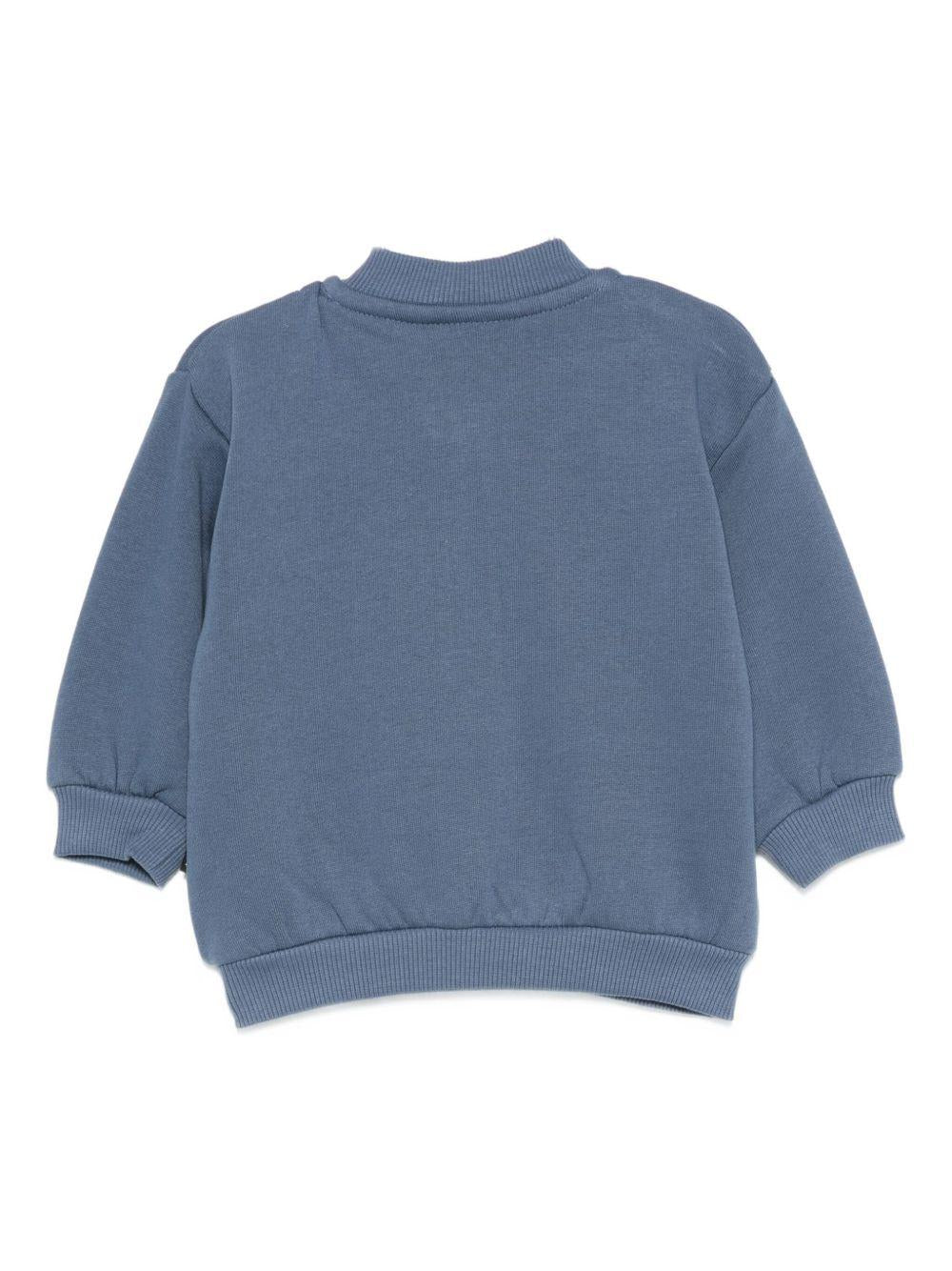 Felpa per neonati Molo blu con orsetto ricamato - Rubino Kids