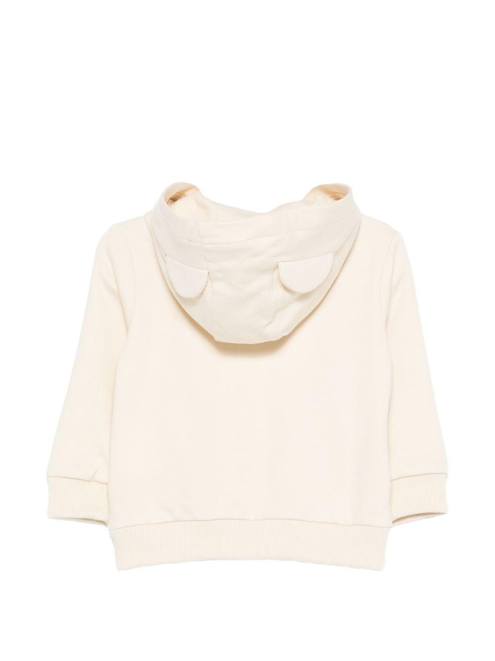 Felpa per neonati Moschino Kids beige con stampa Teddy Bear - Rubino Kids