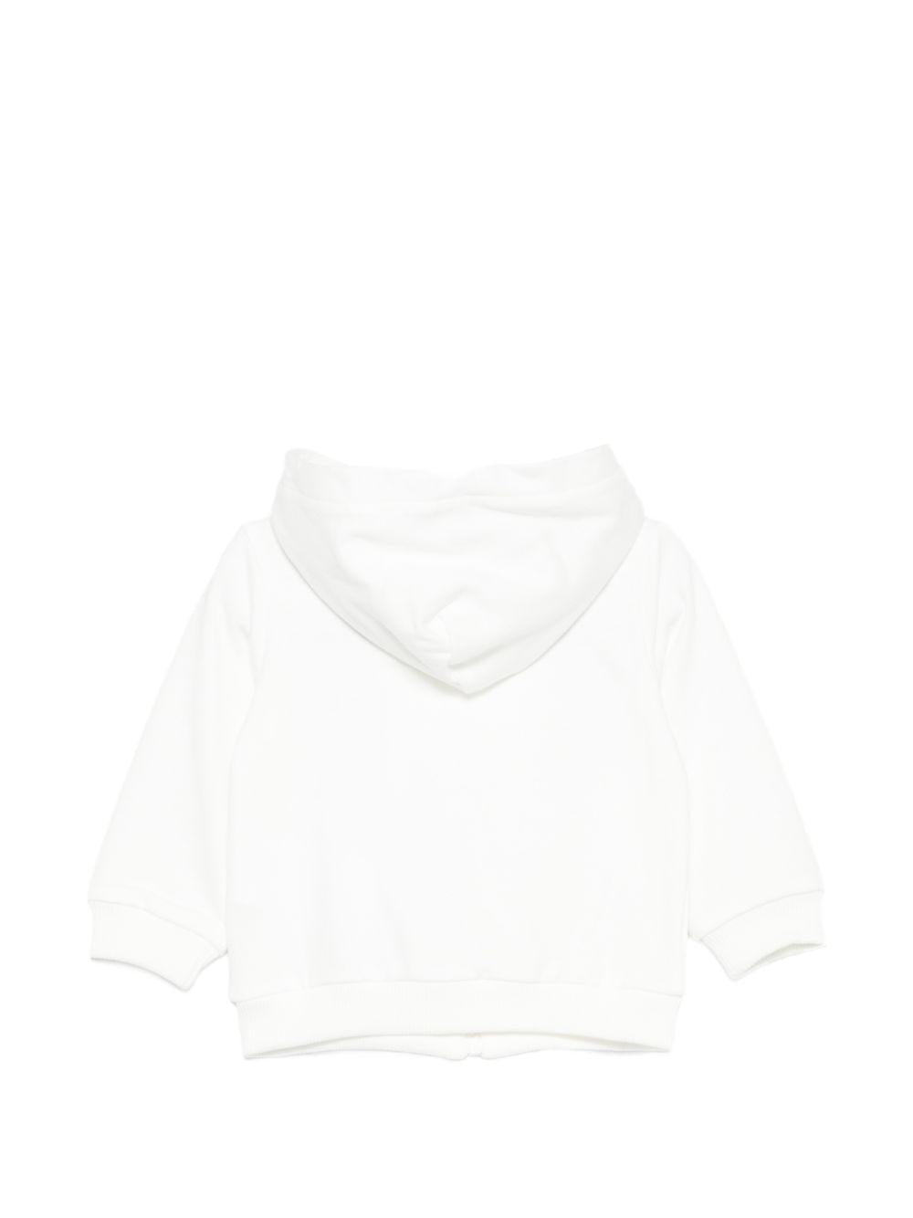 Felpa per neonati Moschino Kids bianca con stampa orsetto sul davanti - Rubino Kids