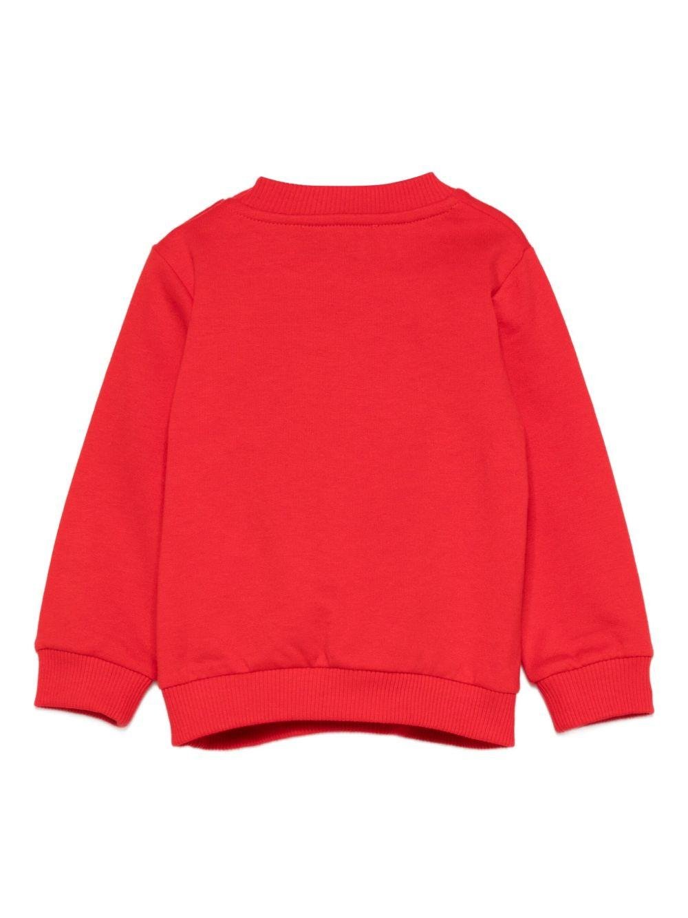 Felpa per neonati Moschino Kids rosso con logo Teddy Bear - Rubino Kids