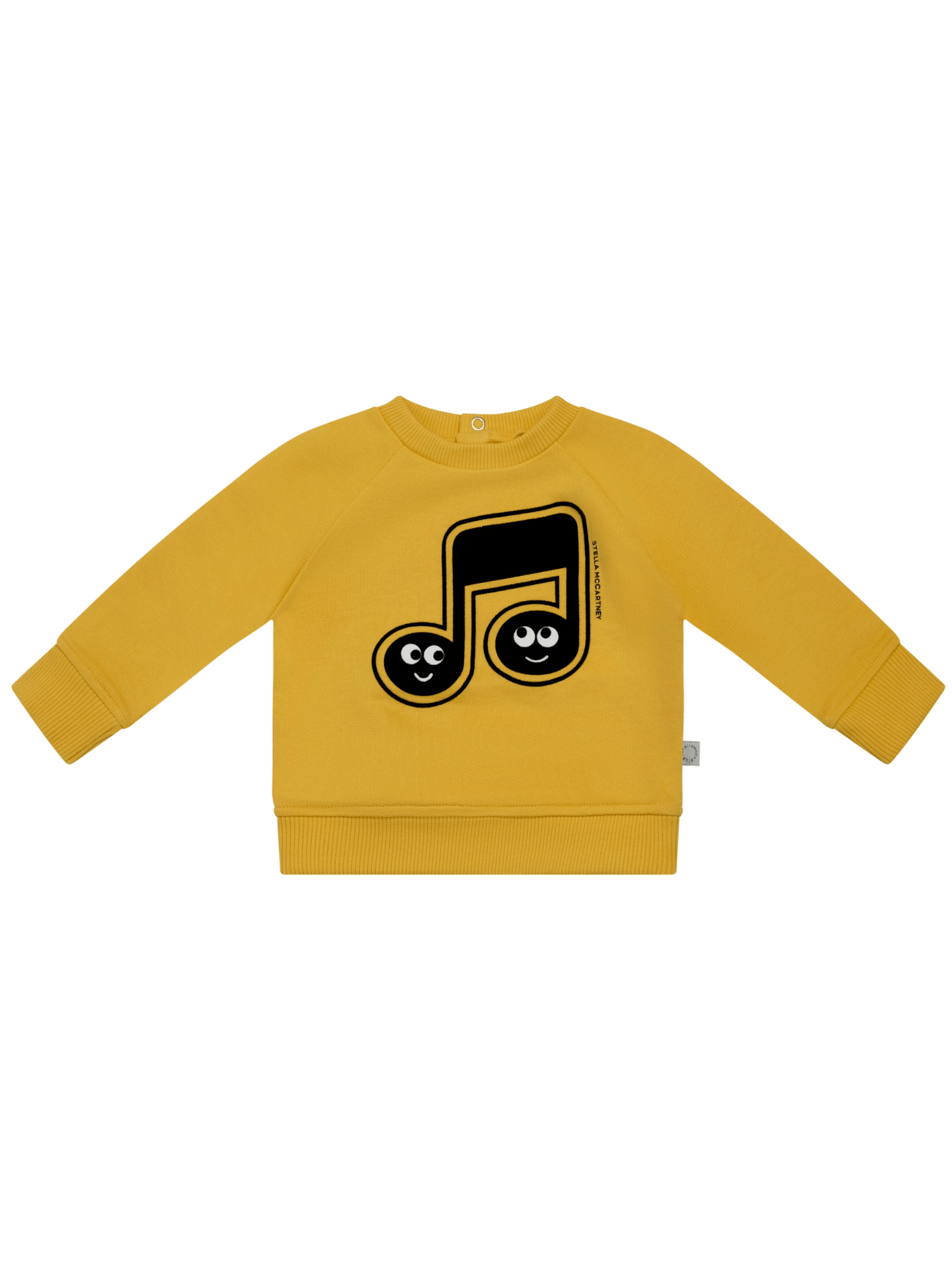 Felpa per neonati Stella McCartney Kids gialla con stampa nota musicale - Rubino Kids