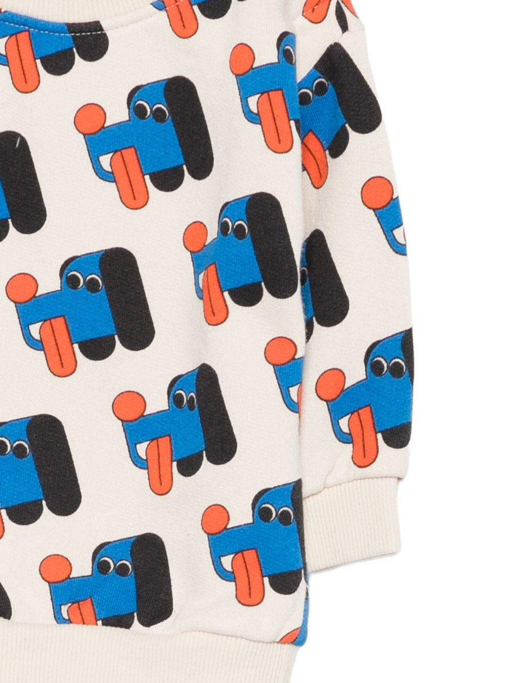 Felpa per neonato Bobo Choses bianco con stampa cane - Rubino Kids