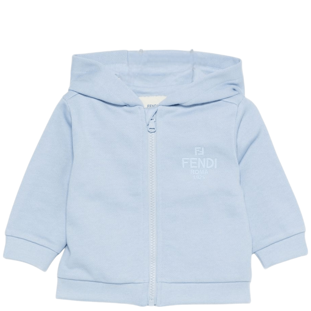 Felpa per neonato Fendi Kids azzurra con cappuccio - Rubino Kids