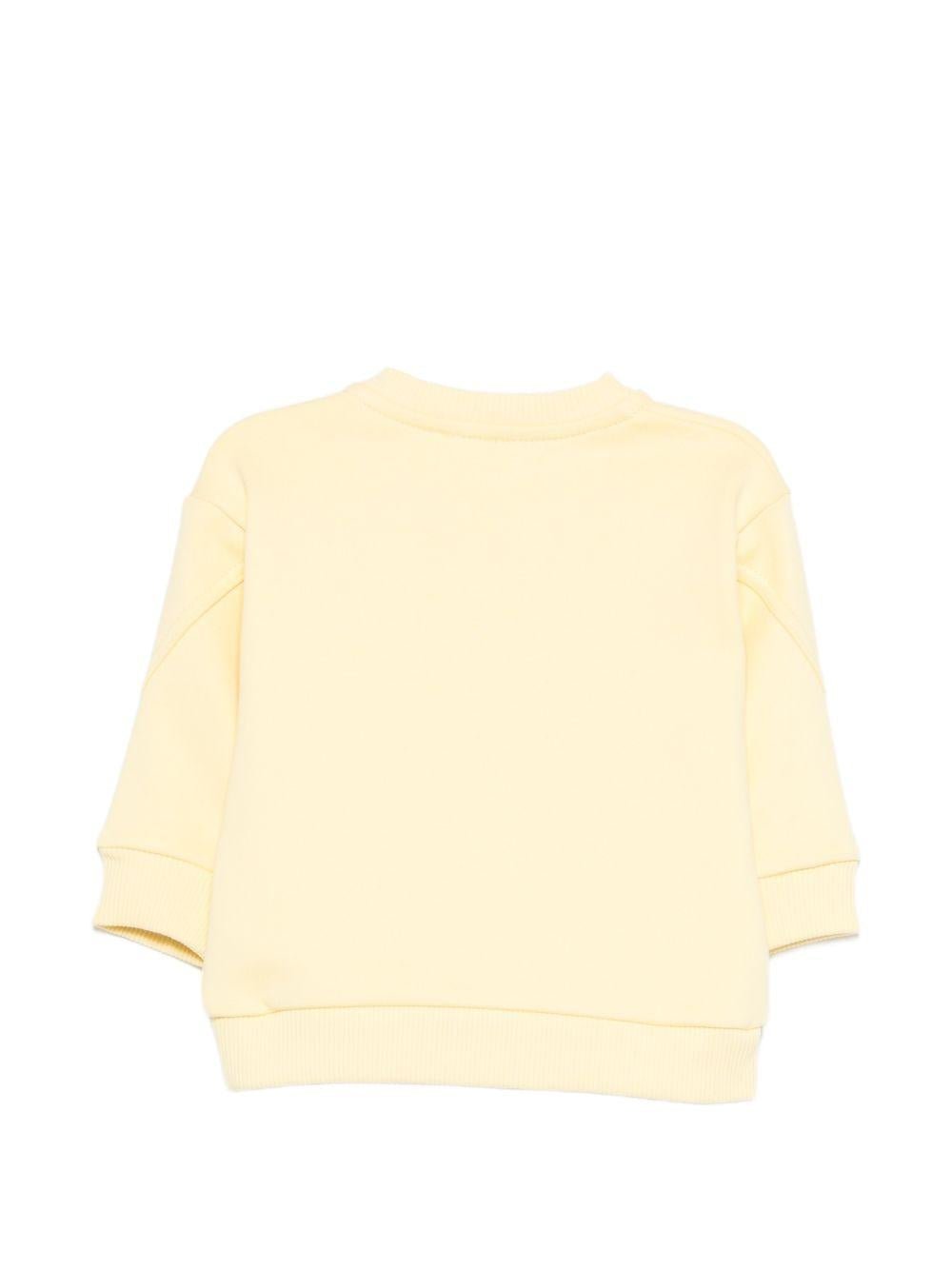 Felpa per neonato Givenchy Kids gialla con logo ricamato sul davanti - Rubino Kids