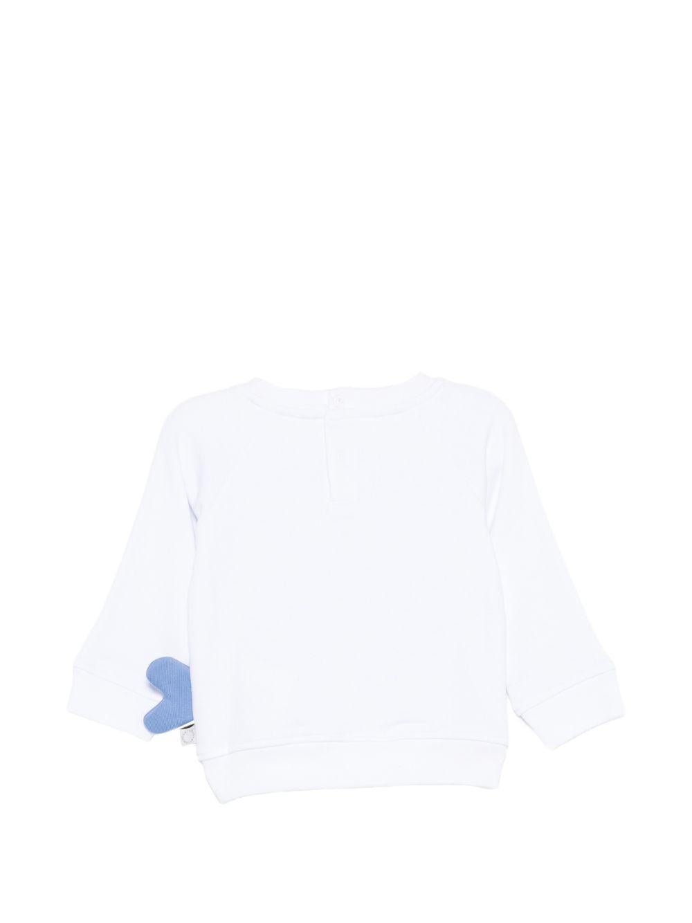 Felpa per neonato Stella McCartney Kids bianca con stampa balene - Rubino Kids