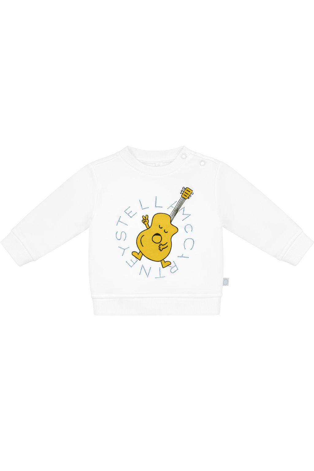 Felpa per neonato Stella McCartney Kids bianco con stampa grafica sul davanti - Rubino Kids