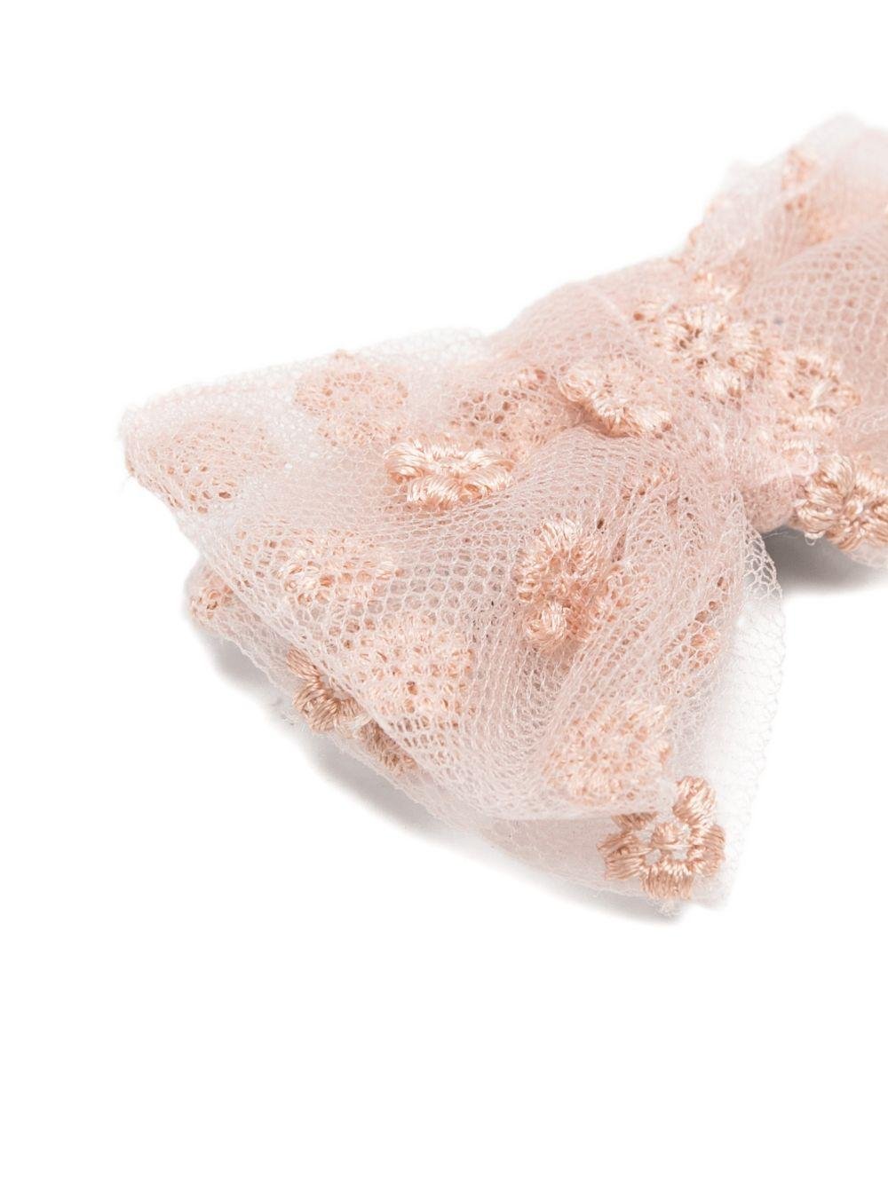 Fermaglio per capelli per bambina Bonpoint rosa con decorazioni floreali - Rubino Kids