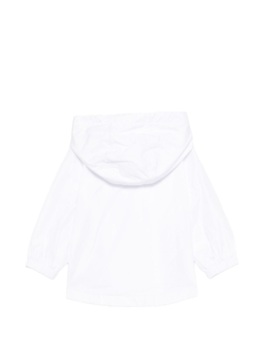 Giacca antipioggia per neonati Moschino Kids bianca con stampa Teddy Bear - Rubino Kids