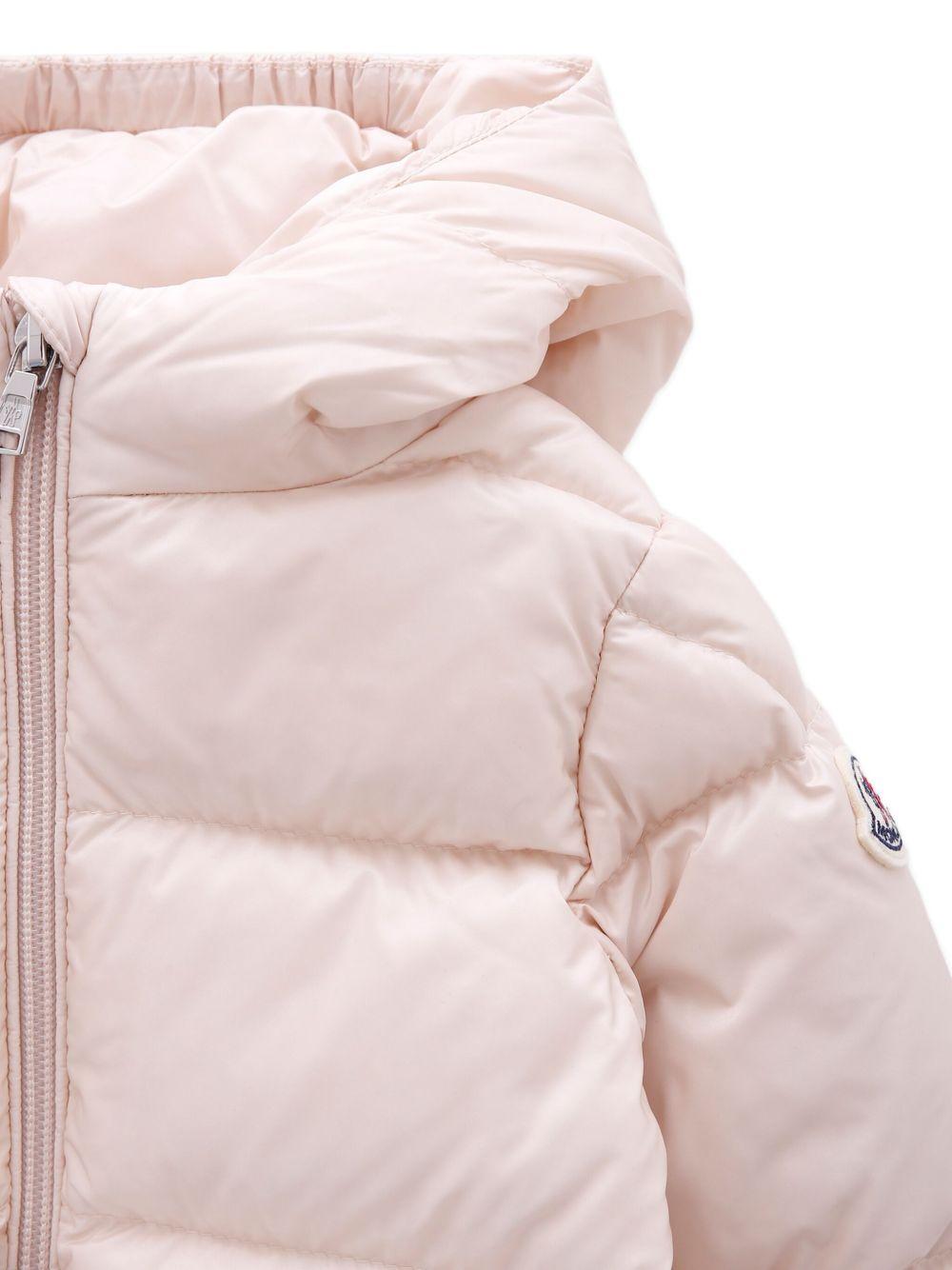 Giacca Bluma trapuntata per neonati Moncler Enfant rosa con cappuccio - Rubino Kids