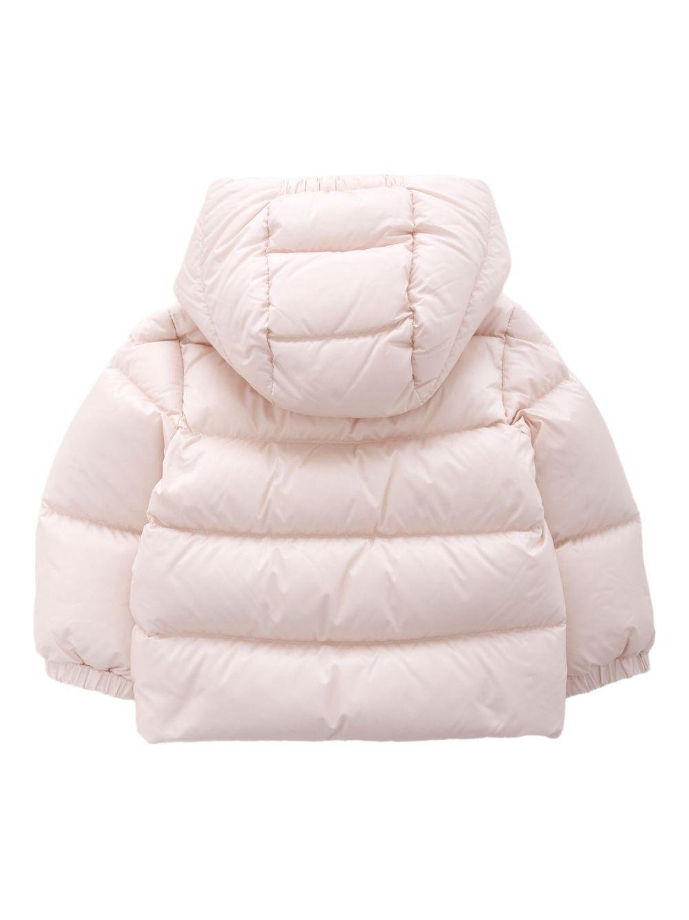 Giacca Bluma trapuntata per neonati Moncler Enfant rosa con cappuccio - Rubino Kids