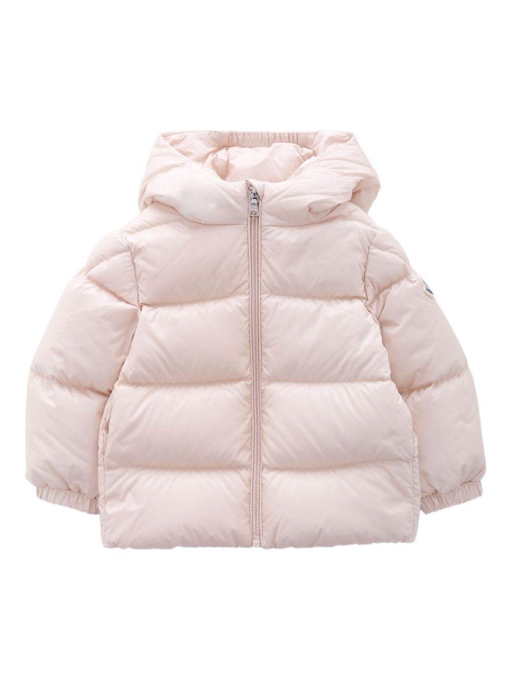 Giacca Bluma trapuntata per neonati Moncler Enfant rosa con cappuccio - Rubino Kids